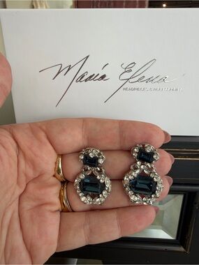 Maria Elena Earrings in Sapphire - WORN ONCE